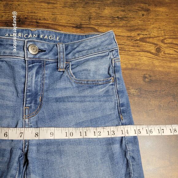 American Eagle Jeans 4S Jegging Low Rise Next Level Stretch Medium Light Wash - Picture 7 of 12